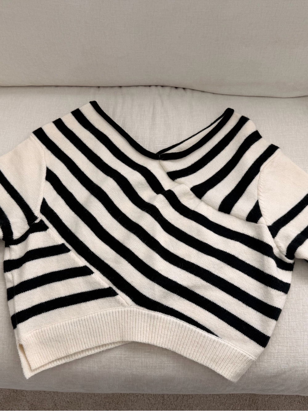 Black and Cream Striped Sweater